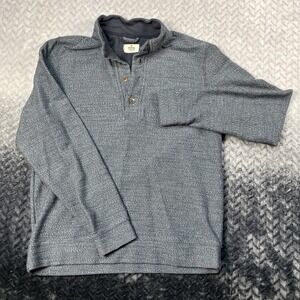 Marine Layer Clayton Henley Sweater Mens L Gray Long Sleeve Outdoor